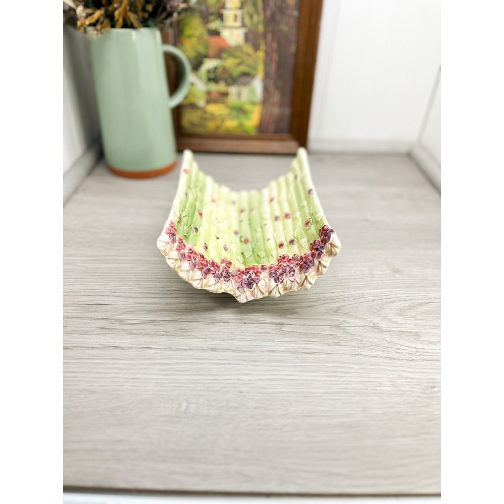Vintage Ceramic Asparagus Strainer Dish: Kitschy Kitchen Decor - Picture 3 of 10